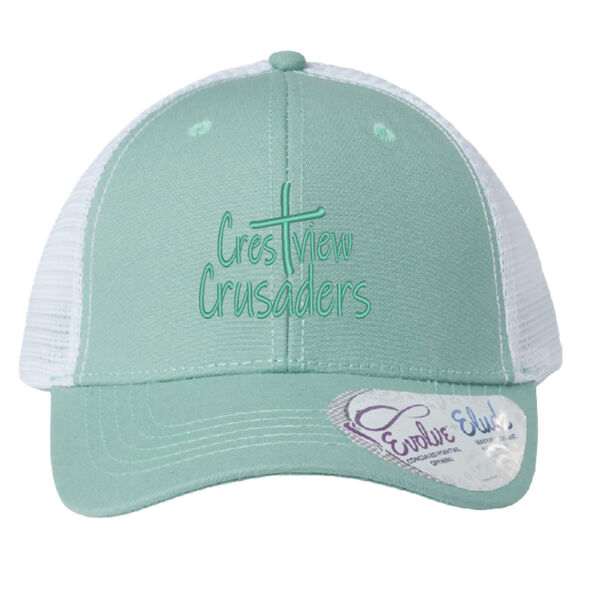CC 2025 Ponytail Hat - Women's Modern Trucker Cap 2 Thumbnail